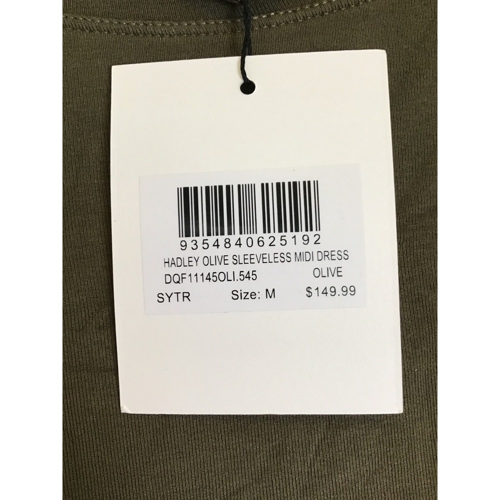 Dissh Women's Olive Hadley Sleeveless Ruched Side Knit Maxi Dress Size M NWT‎ - Picture 7 of 7